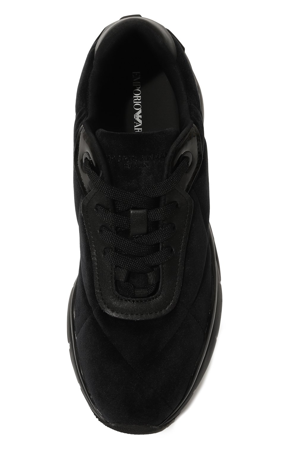 Текстильные кроссовки EMPORIO ARMANI черного цвета по цене 43200 руб., арт. X3X217/XR218, фото 6 Текстильные кроссовки EMPORIO ARMANI, арт. X3X217/XR218, фото 6