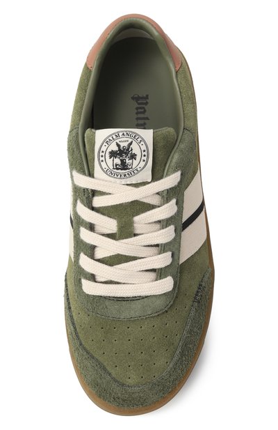 Замшевые кеды PALM ANGELS хаки цвета по цене 29050 руб., арт. PBIA016F25LEA001, фото 4 Замшевые кеды PALM ANGELS, арт. PBIA016F25LEA001, фото 4