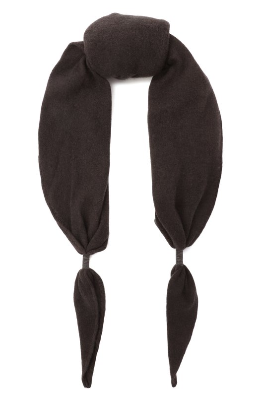 Кашемировый шарф Brunello Cucinelli MSCDFSW03P Коричневый MSCDFSW03P