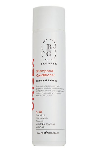 Женский шампунь и кондиционер 5 in 1 блеск и объем (250ml) BLUGREE, арт. 8682983900717