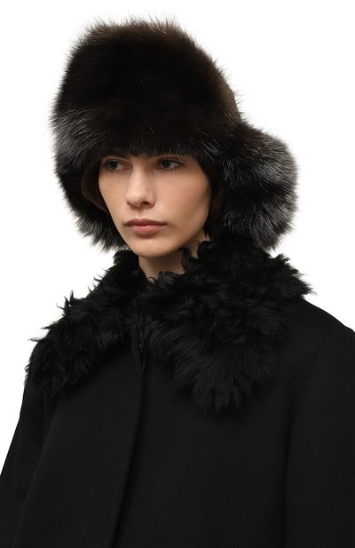 Утепленная шапка-ушанка с отделкой из соболя BLACK SABLE, арт. BS-005F6/SH, фото 2