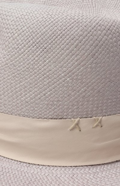 Соломенная шляпа GIORGIO ARMANI светло-серого цвета по цене 75850 руб., арт. GW000967/AF15047, фото 3 Соломенная шляпа GIORGIO ARMANI, арт. GW000967/AF15047, фото 3