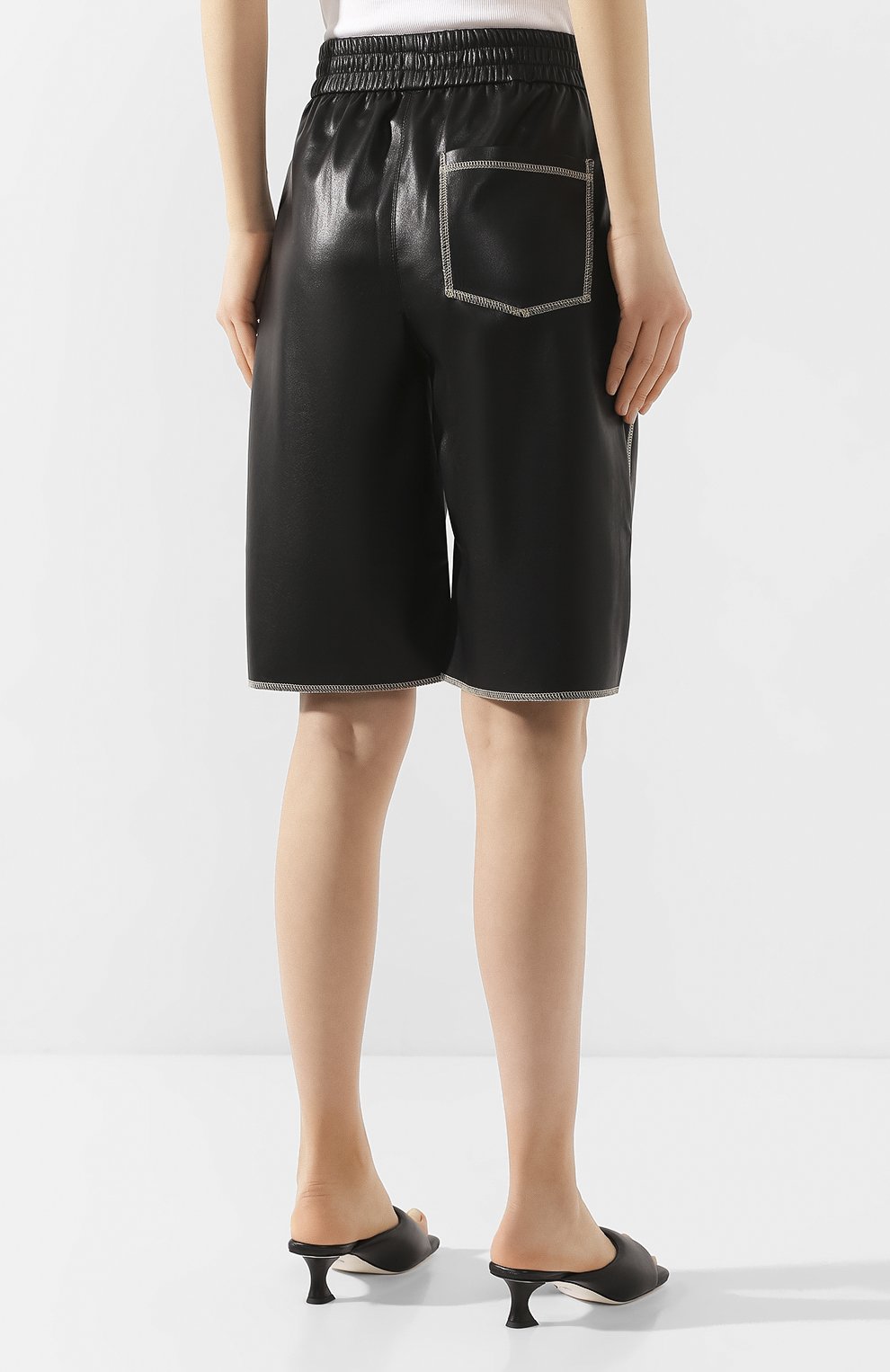 Шорты NANUSHKA, арт. Y0LIE_BLACK_VEGAN LEATHER, фото 4