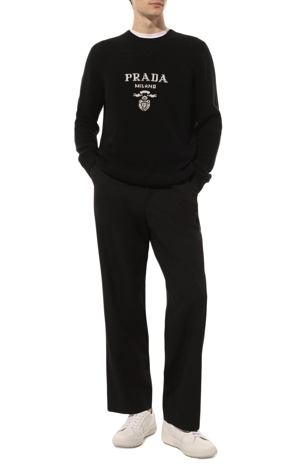 Свитер из шерсти и кашемира PRADA, арт. UMB223-1YMW-F0002-211, фото 2