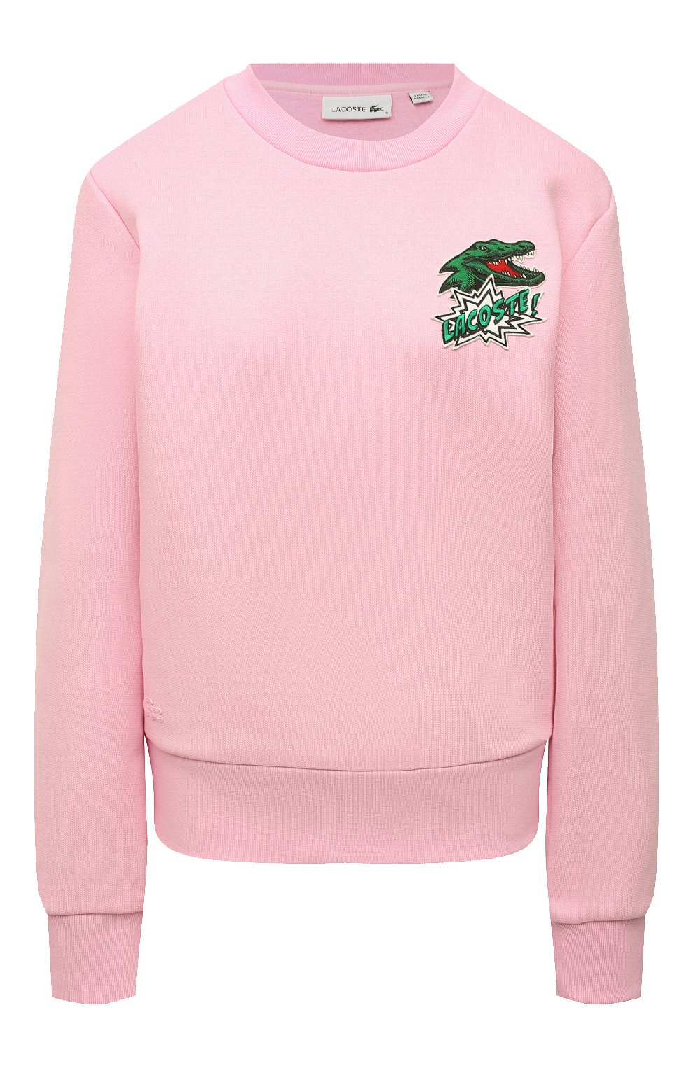 Хлопковый свитшот LACOSTE розового цвета по цене 24980 руб., арт. SH7949CAU, фото 1 Хлопковый свитшот LACOSTE, арт. SH7949CAU, фото 1