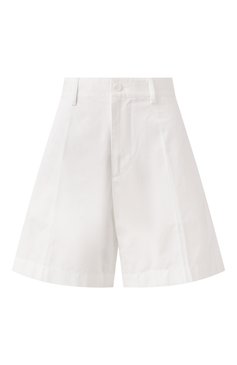 Женские хлопковые шорты DSQUARED2 белого цвета, арт. S75MU0485/S36275 | Фото 1 (Материал внешний: Хлопок; Длина Ж (юбки, платья, шорты): Мини; Стили: Кэжуэл; Кросс-КТ: Широкие)