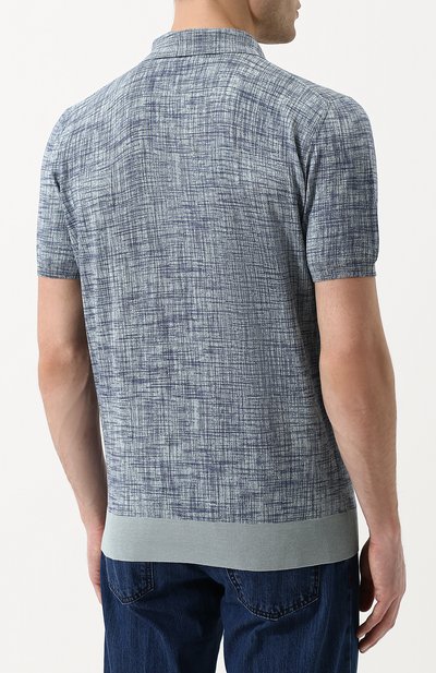 Поло с короткими рукавами из смеси шелка и хлопка BRIONI, арт. UMR40L/P7K22, фото 4