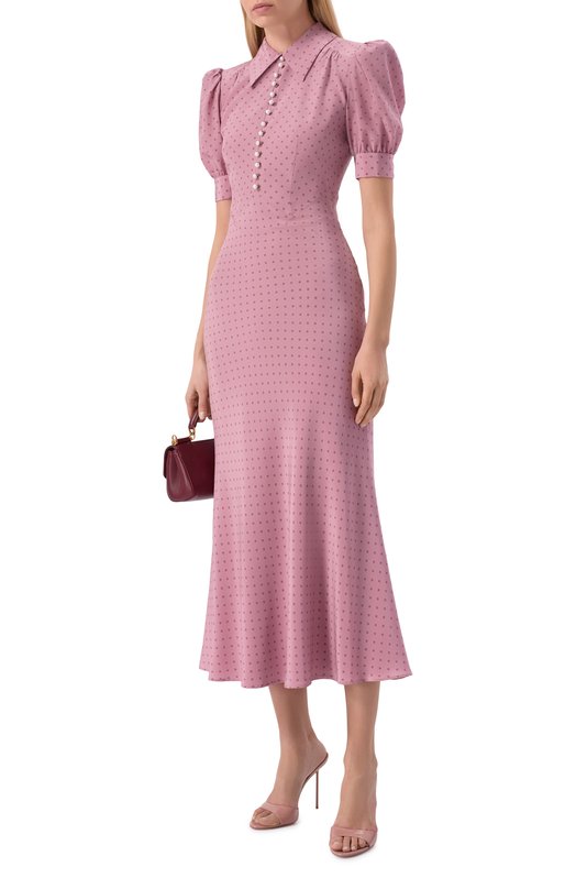 Шелковое платье Alessandra Rich FABX3598/F4686 Розовый  FABX3598/F4686 Фото 2