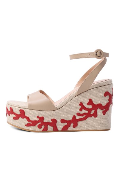 Комбинированные босоножки malia GIANVITO ROSSI, арт. G32650.60RIC.VP2SNAT, фото 4