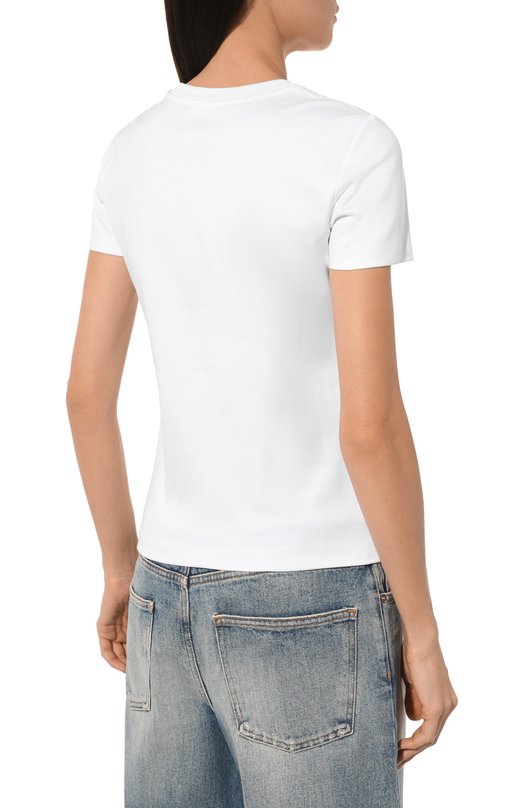 Хлопковая футболка Dolce & Gabbana F8T00Z/GDB5U Белый  F8T00Z/GDB5U Фото 4