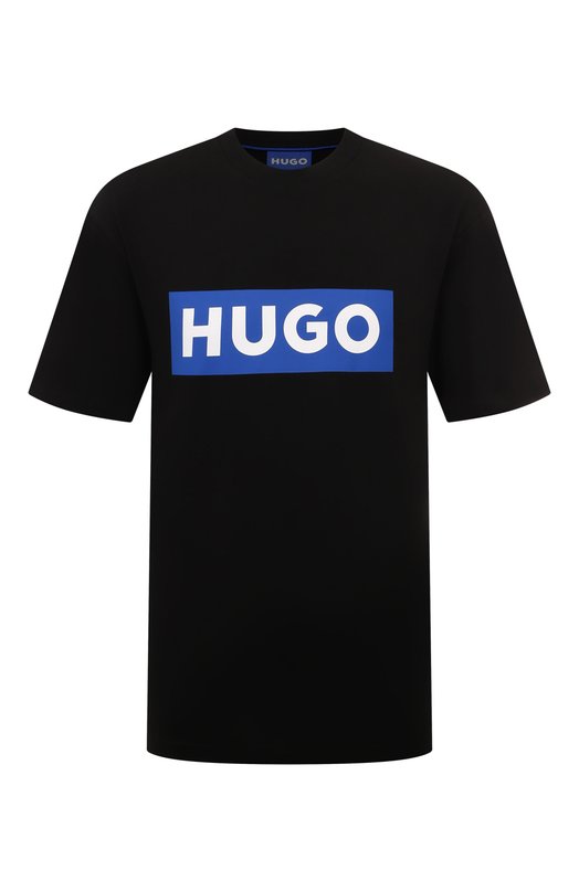 Хлопковая футболка HUGO Blue 50522376 Чёрный 50522376