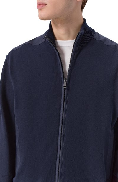 Хлопковый кардиган PAUL&SHARK темно-синего цвета по цене 79950 руб., арт. 26411702_001, фото 5 Хлопковый кардиган PAUL&SHARK, арт. 26411702_001, фото 5