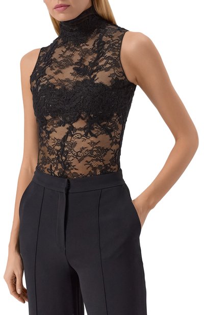 Боди ERMANNO SCERVINO черного цвета по цене 79950 руб., арт. D474Y312YLP, фото 3 Боди ERMANNO SCERVINO, арт. D474Y312YLP, фото 3