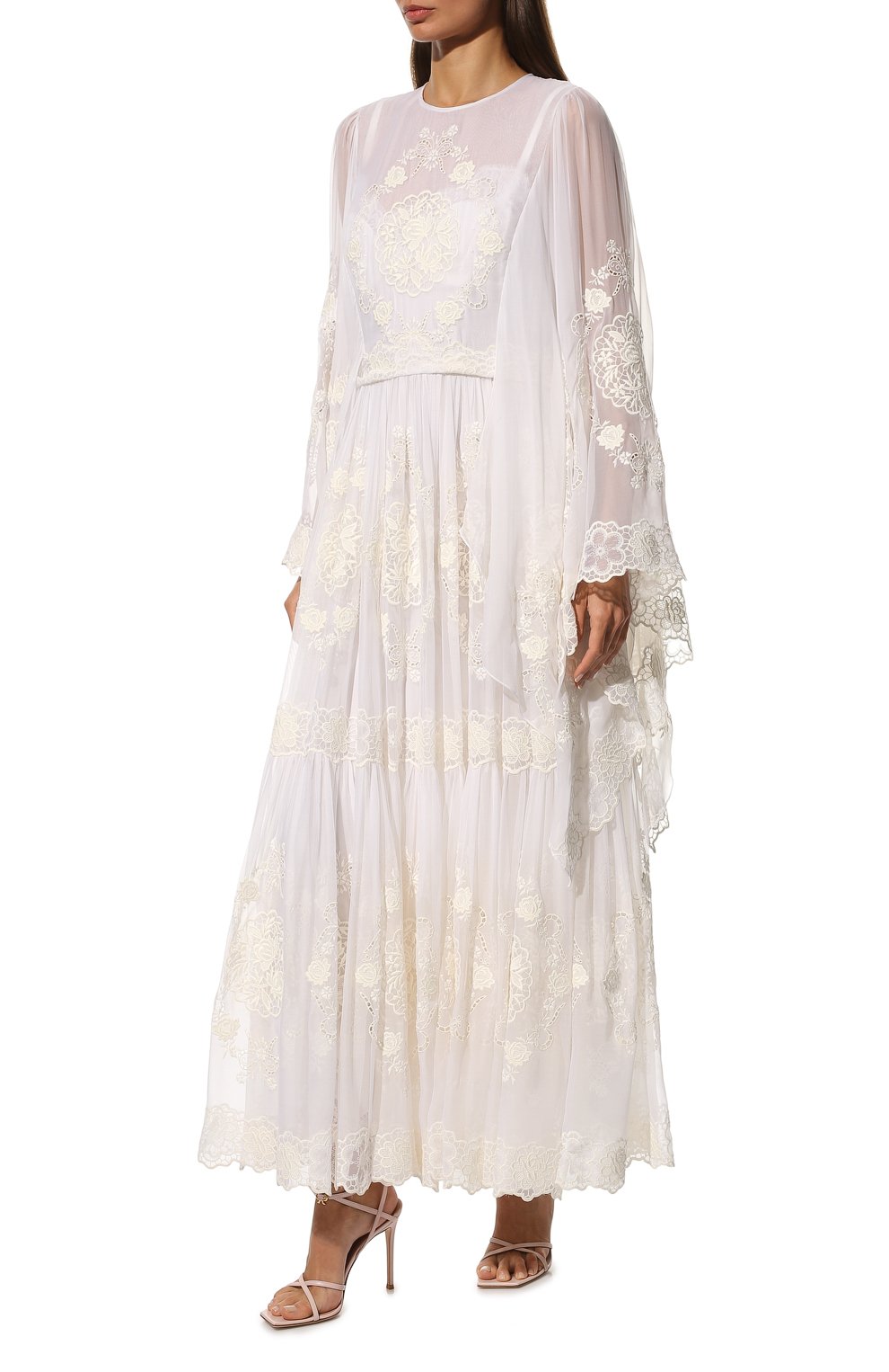 Платье из хлопка и шелка DOLCE & GABBANA, арт. F6ZD9Z/FGMEY, фото 3