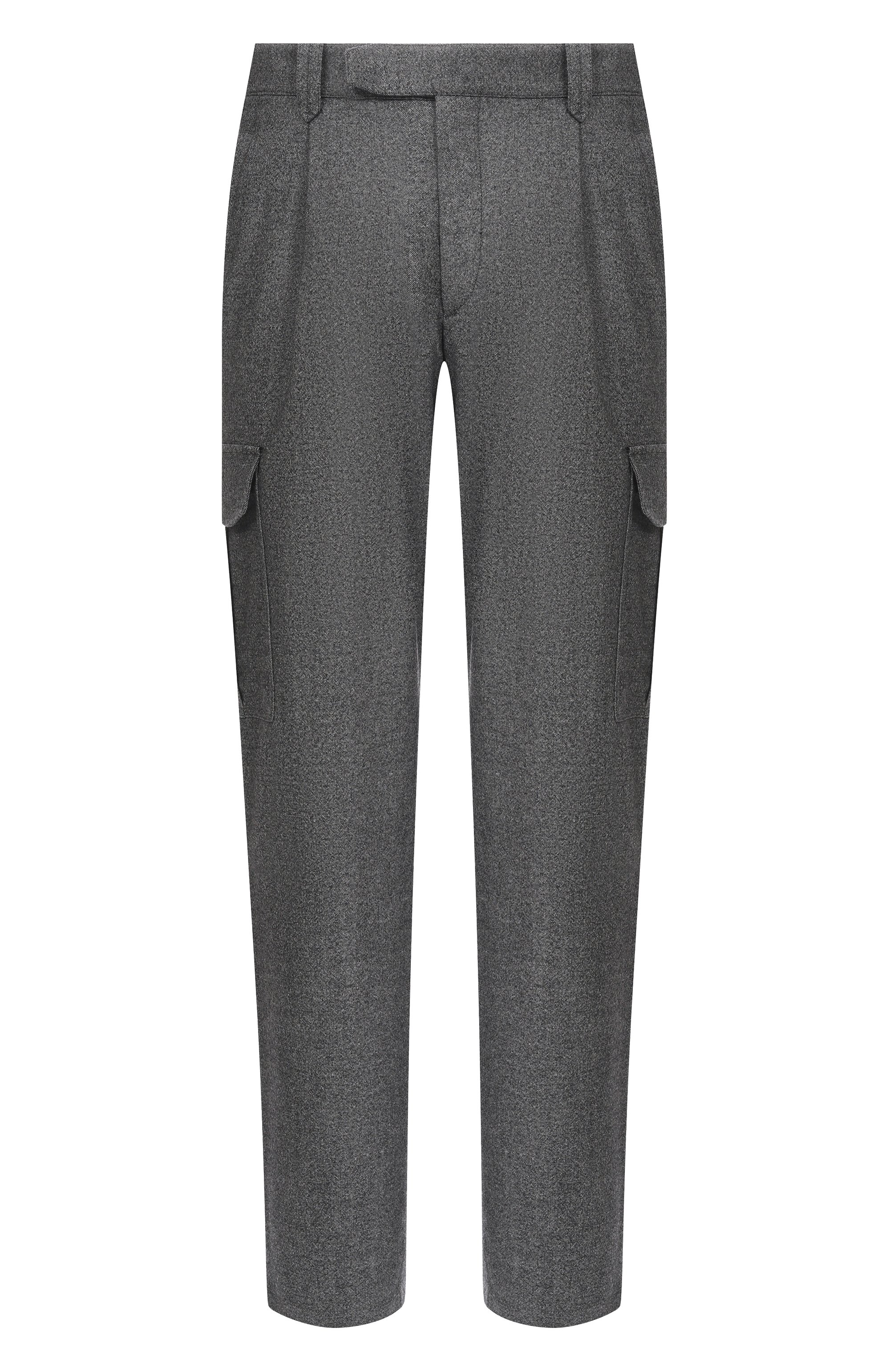 Шерстяные брюки-карго BRIONI темно-серого цвета по цене 172000 руб., арт. RP3T0M/0AA0C, фото 1 Шерстяные брюки-карго BRIONI, арт. RP3T0M/0AA0C, фото 1