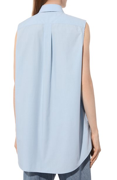 Хлопковая рубашка GUCCI голубого цвета по цене 70560 руб., арт. 619475 ZAEVU, фото 4 Хлопковая рубашка GUCCI, арт. 619475 ZAEVU, фото 4