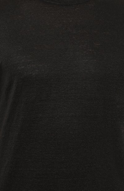 Льняная футболка 120% LINO черного цвета по цене 18150 руб., арт. 31ALIM7186/000E908/S00, фото 5 Льняная футболка 120% LINO, арт. 31ALIM7186/000E908/S00, фото 5