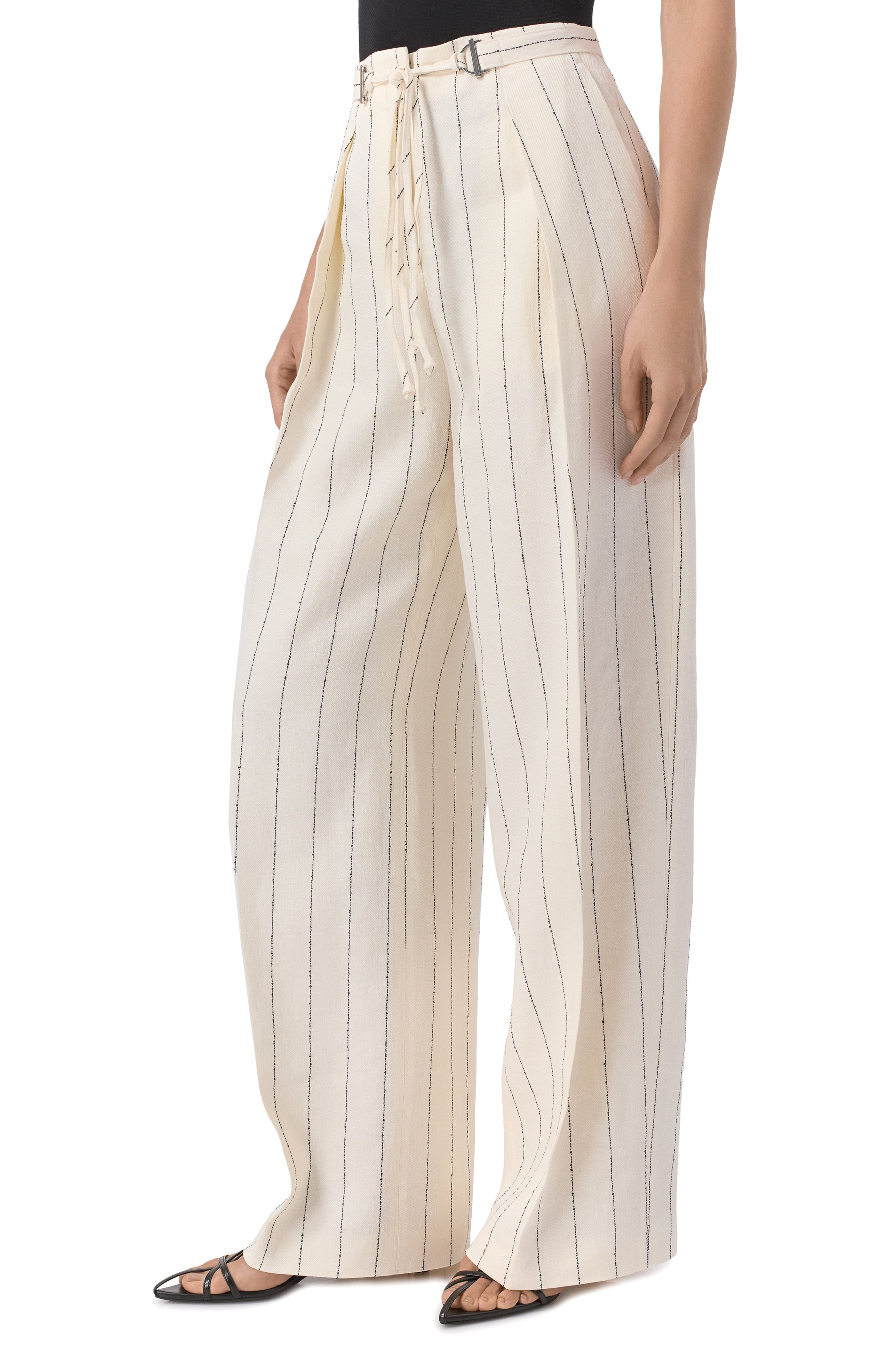 Брюки изо льна и вискозы BOSS, арт. 50538216, фото 3