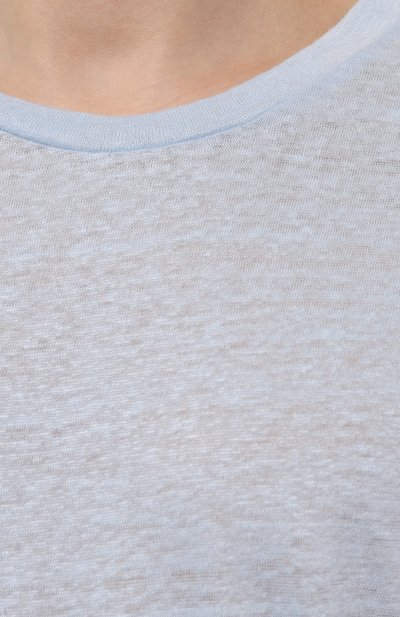 Льняная футболка ZIMMERLI светло-голубого цвета по цене 14950 руб., арт. 4310-S1369, фото 5 Льняная футболка ZIMMERLI, арт. 4310-S1369, фото 5