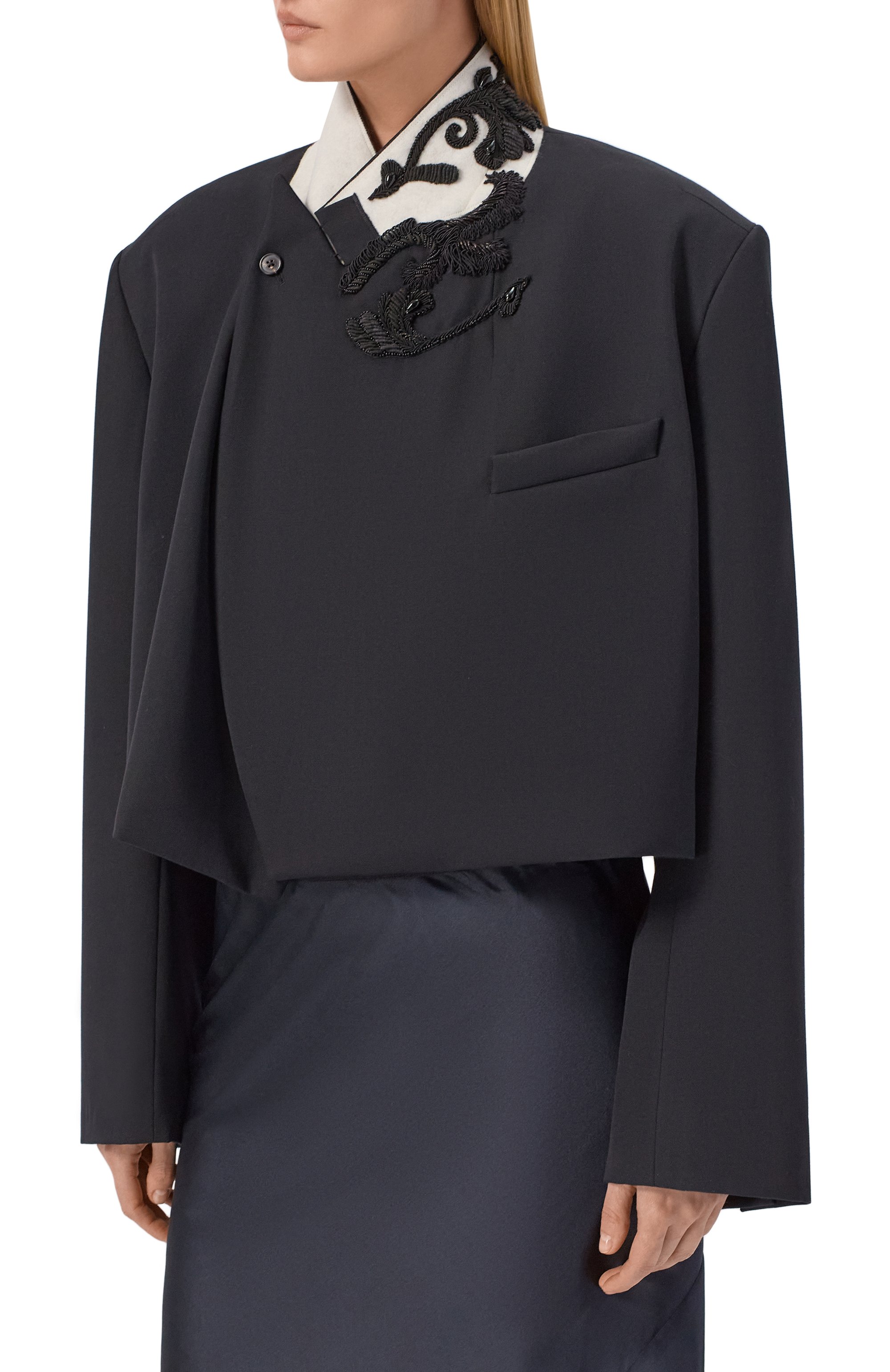 Шерстяной жакет DRIES VAN NOTEN черного цвета по цене 257000 руб., арт. 010419/3122, фото 3 Шерстяной жакет DRIES VAN NOTEN, арт. 010419/3122, фото 3