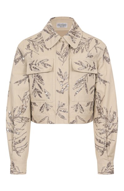 Женская куртка с отделкой пайетками BRUNELLO CUCINELLI, арт. MH544HH606