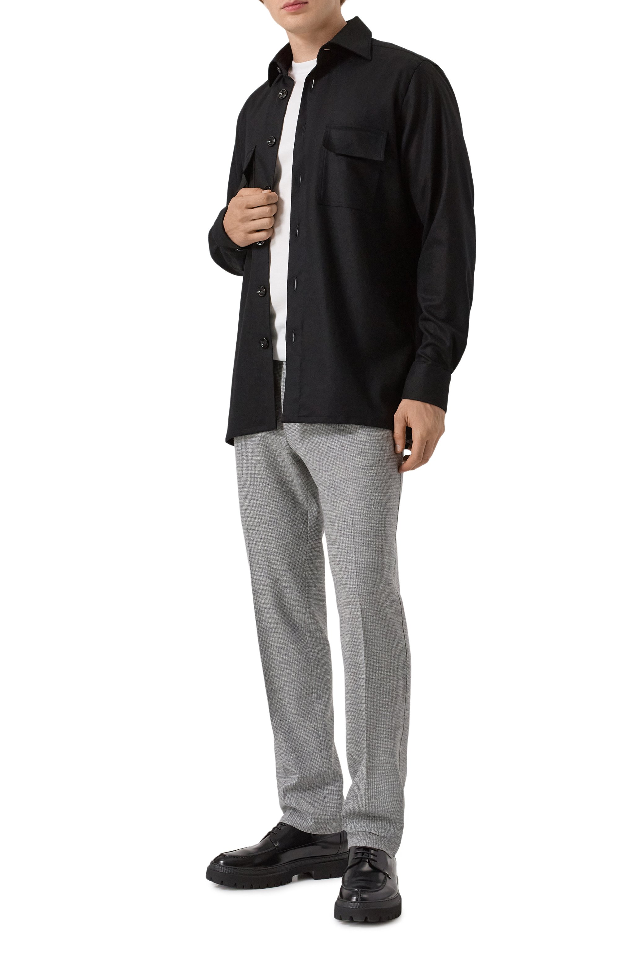 Шерстяные брюки CORNELIANI серого цвета по цене 74050 руб., арт. 264L19-2617800, фото 2 Шерстяные брюки CORNELIANI, арт. 264L19-2617800, фото 2