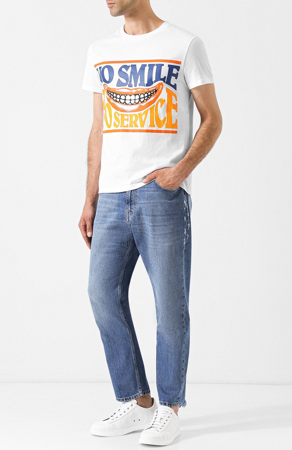 Укороченные джинсы прямого кроя с потертостями STELLA MCCARTNEY, арт. 470648/SLN39, фото 2