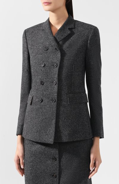 Двубортный шерстяной жакет THOM BROWNE, арт. FBC460A-03793 035, фото 3