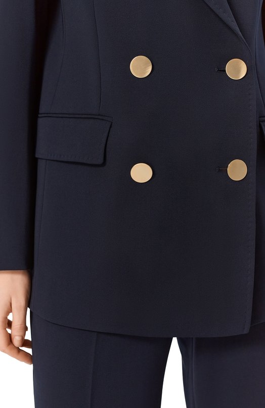 Шерстяной жакет Max Mara Studio EDIC0LA Синий  EDIC0LA Фото 5