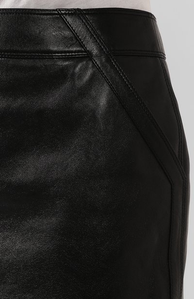 Кожаная юбка SAINT LAURENT черного цвета по цене 195500 руб., арт. 549699/YC2Q0, фото 5 Кожаная юбка SAINT LAURENT, арт. 549699/YC2Q0, фото 5