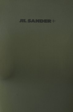 Женский рашгард JIL SANDER хаки цвета, арт. J40SD0115/J20011 | Фото 4 (Длина Ж (юбки, платья, шорты): Мини; Женское Кросс-КТ: Раздельные купальники; Рукава: Длинные; Материал внешний: Синтетический материал)