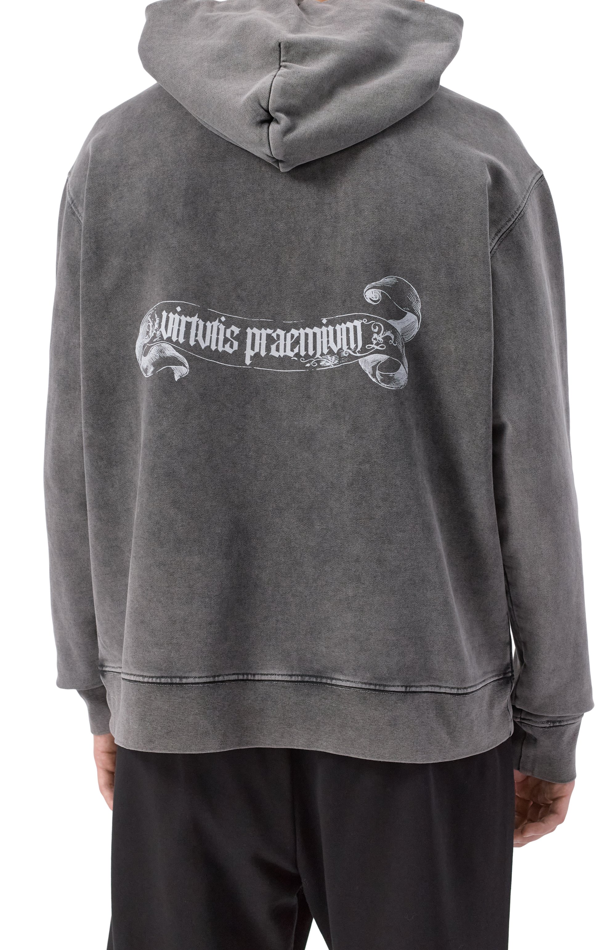 Хлопковое худи DIEGO VENTURINO темно-серого цвета по цене 38200 руб., арт. DVFLHDVVP, фото 4 Хлопковое худи DIEGO VENTURINO, арт. DVFLHDVVP, фото 4