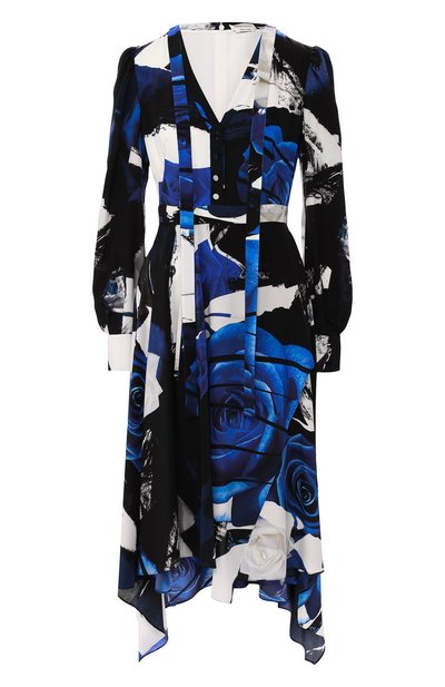 Женское шелковое платье ALEXANDER MCQUEEN, арт. 593208/QDAAA