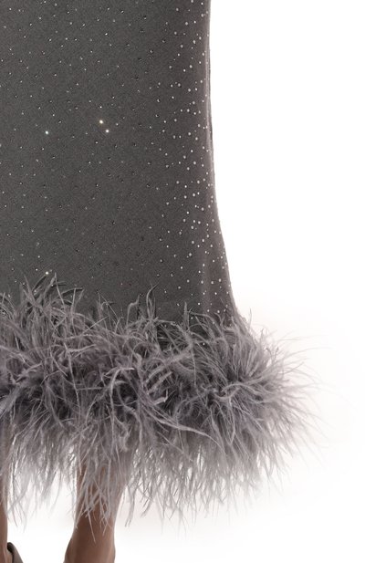 Платье с отделкой стразами и перьями ALINE, арт. AL152302, фото 5