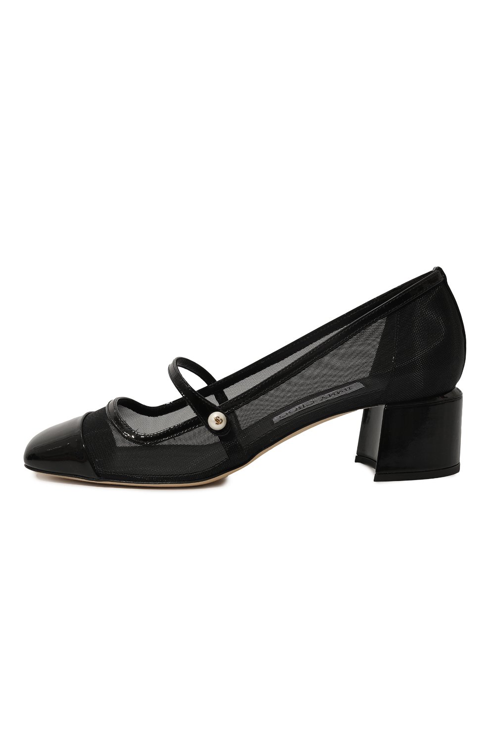 Комбинированные туфли elisa 45 JIMMY CHOO черного цвета по цене 112000 руб., арт. ELISA 45/TNX, фото 4 Комбинированные туфли elisa 45 JIMMY CHOO, арт. ELISA 45/TNX, фото 4