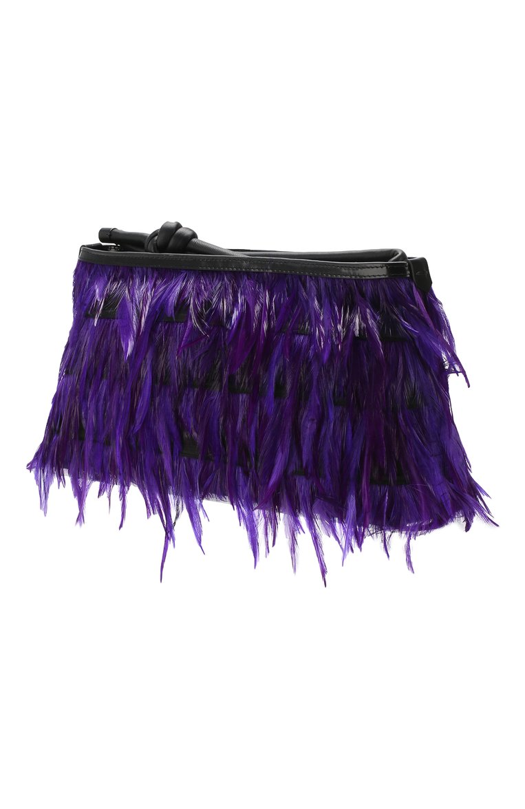 Женский клатч DRIES VAN NOTEN фиолетового цвета, арт. 191-11504-188 | Фото 3 (Статус проверки: Проверено, Проверена категория; Размер: medium; Матер�иал: Текстиль; Женское Кросс-КТ: Клатч-клатчи, Вечерняя сумка)