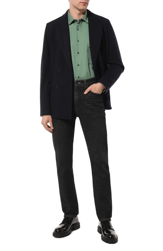 Хлопковая рубашка Stefano Ricci MC007143/M2600 Зелёный  MC007143/M2600 Фото 2