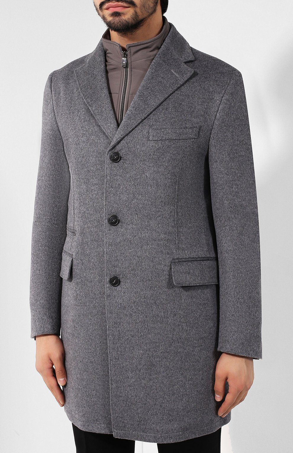 Шерстяное пальто CORNELIANI, арт. 841584-9813179/00, фото 3