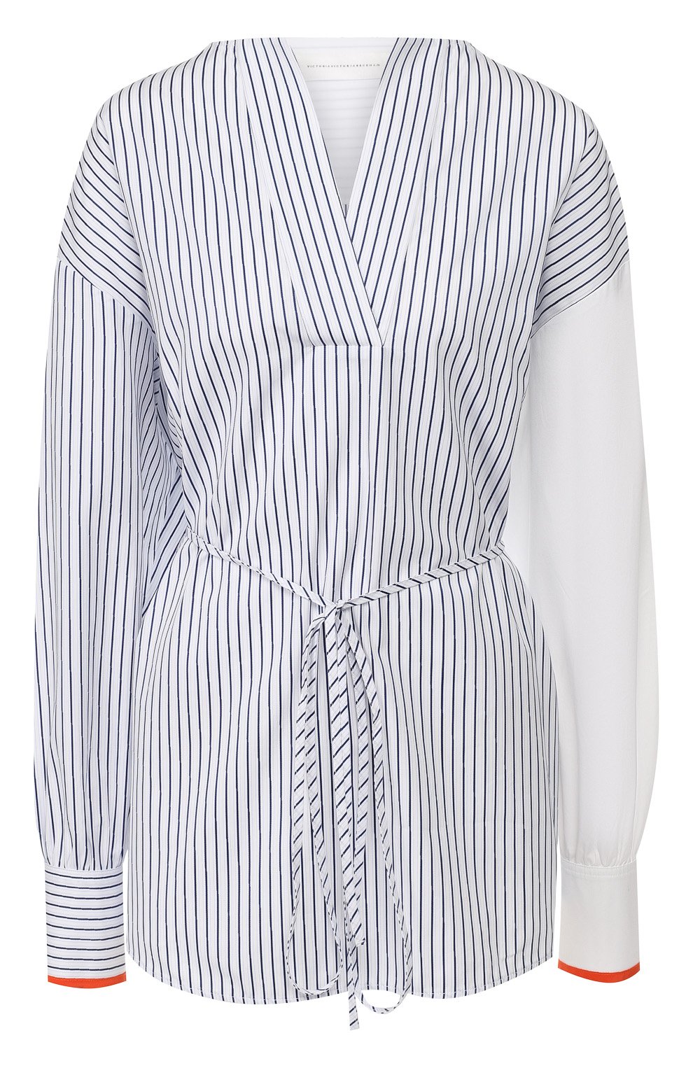 Хлопковая рубашка VICTORIA, VICTORIA BECKHAM, арт. SHVV 131 PSS19 MIX STRIPE SHIRTING, фото 1