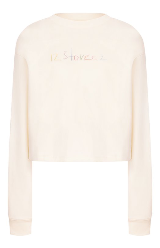 Хлопковый свитшот 12 STOREEZ 137386 Кремовый 137386