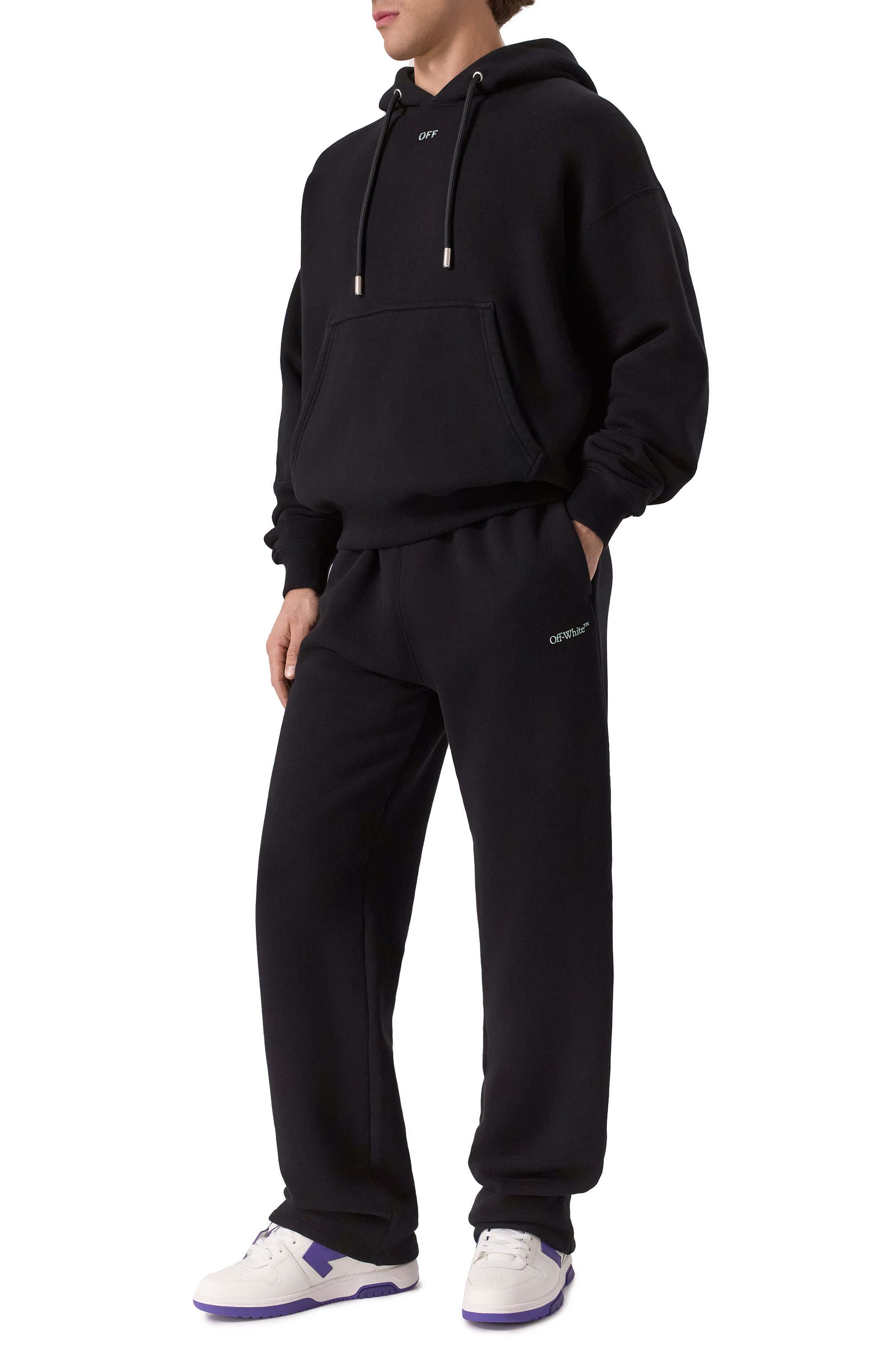 Кожаные кеды out of office OFF-WHITE, арт. 0MIA189S25LEA001, фото 2