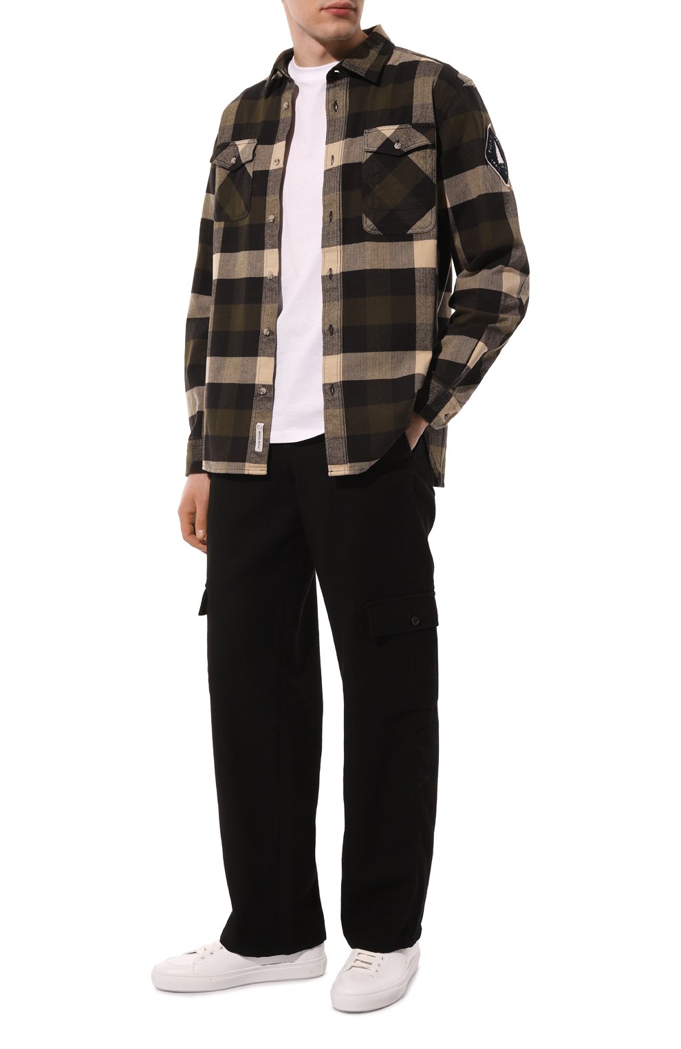 Хлопковая футболка HUGO белого цвета по цене 5975 руб., арт. 50466158, фото 2 Хлопковая футболка HUGO, арт. 50466158, фото 2