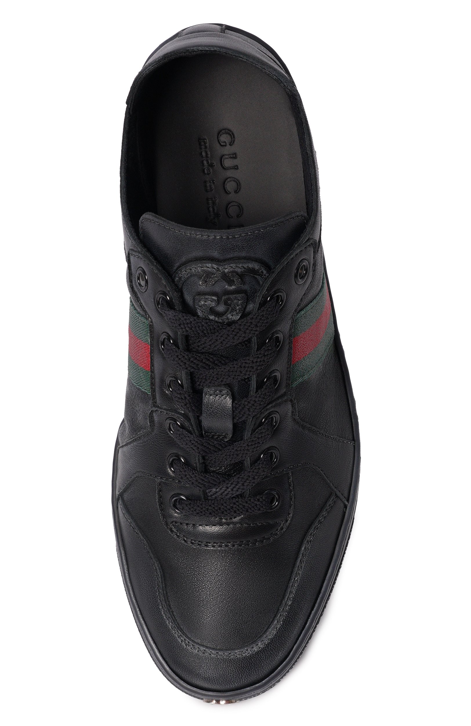Кожаные кеды coda low GUCCI черного цвета по цене 96300 руб., арт. 865441/AAGFF, фото 4 Кожаные кеды coda low GUCCI, арт. 865441/AAGFF, фото 4