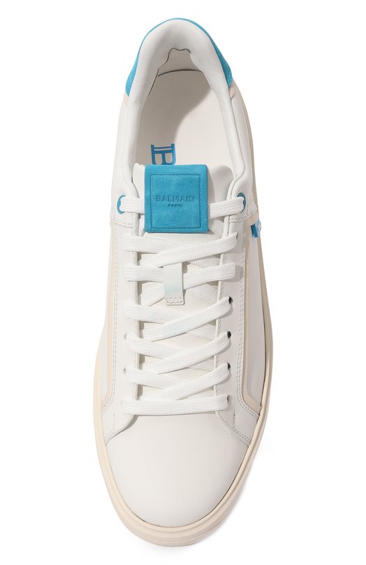 Кожаные кеды B-Court Balmain BM1VI321LTRC Белый  BM1VI321LTRC Фото 6