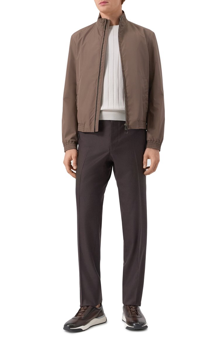 Мужской хлопковый джемпер CORNELIANI молочного цвета, арт. 25M513-2525153 | Фото 2 (Рукава: Длинные; Длина (для топов): Стандартные; Стили: Кэжуэл; Мужское Кросс-КТ: Джемперы; Принт: Без принта; Вырез: Круглый; Материал внешний: Хлопок)