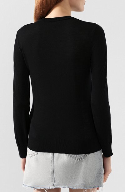 Шерстяной пуловер REDVALENTINO черного цвета по цене 36100 руб., арт. SR3KCB30/4FN, фото 4 Шерстяной пуловер REDVALENTINO, арт. SR3KCB30/4FN, фото 4