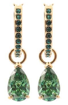 Женские серьги attract SWAROVSKI зеленого цвета, арт. 5723564 | Фото 1 (Нос: Не проставлено; Материал: Кристаллы, Металл)