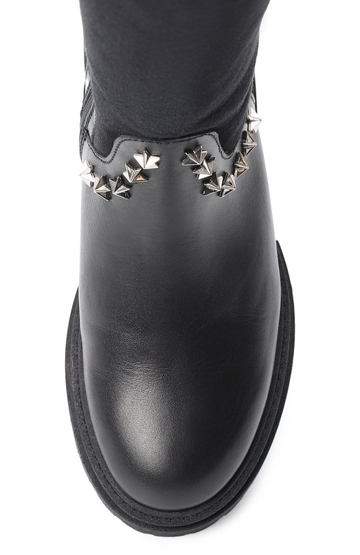 Кожаные сапоги Philipp Plein Чёрный, фото 4
