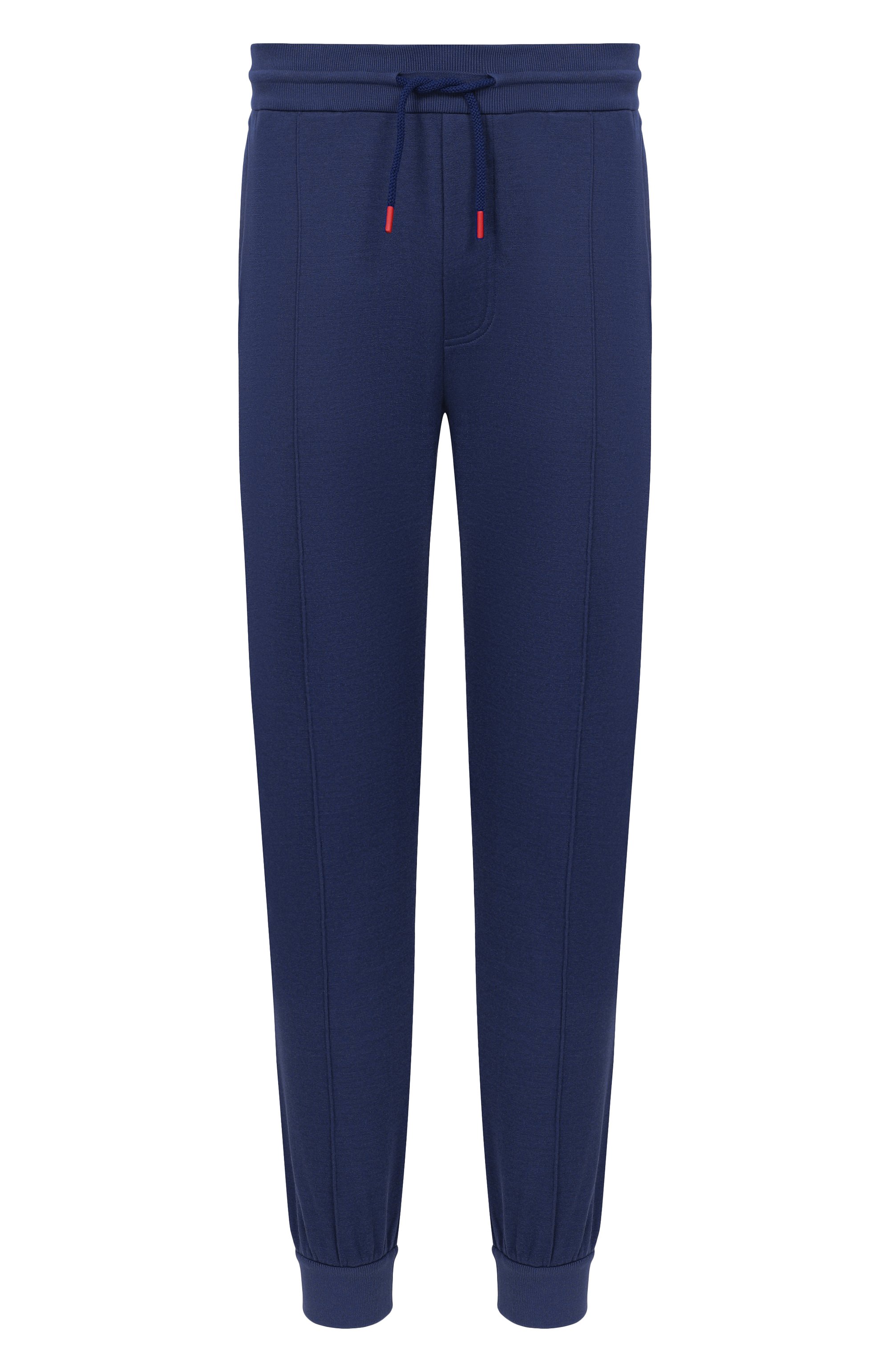 Джоггеры из хлопка и шелка KITON темно-синего цвета по цене 245500 руб., арт. UMK0869, фото 1 Джоггеры из хлопка и шелка KITON, арт. UMK0869, фото 1