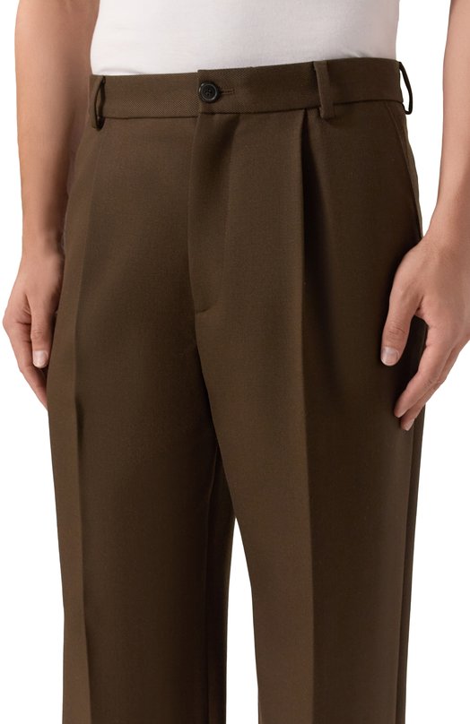 Шерстяные брюки Dries Van Noten 020900-2045-705 Коричневый  020900-2045-705 Фото 5
